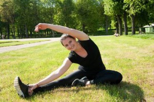 woman doing yoga men's health